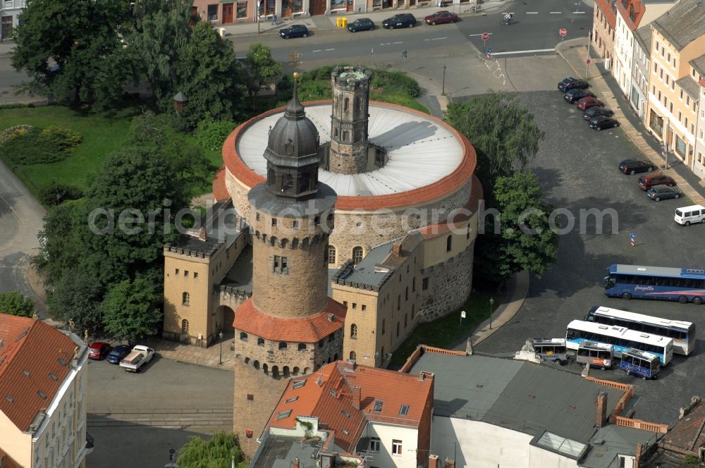 Görlitz from the bird's eye view: Facade of the monument Kaisertrutz (also called Reichenbacher Rondell) in Goerlitz in the state Saxony