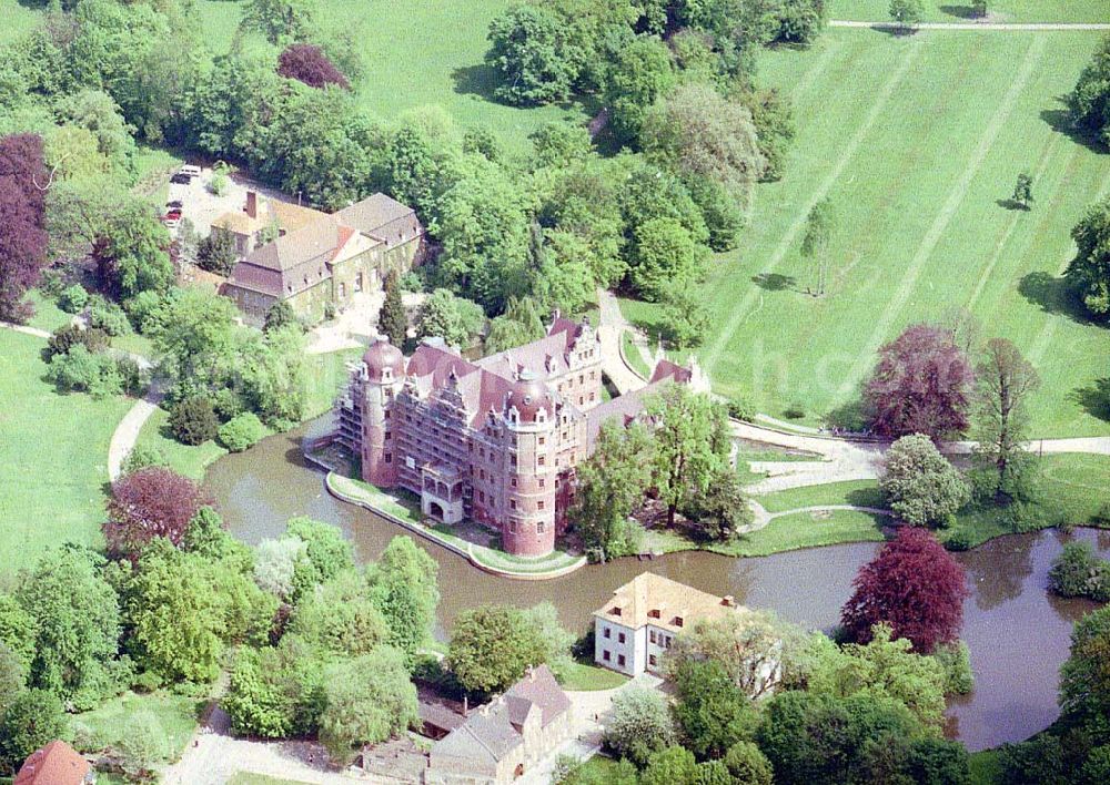 Aerial photograph Bad Muskau - Fast fertig rekonstruiertes Schloß in Bad Muskau - Lausitz / Brandenburg.