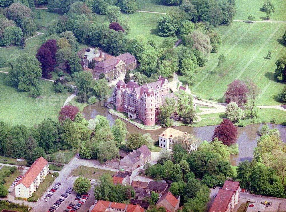 Aerial image Bad Muskau - Fast fertig rekonstruiertes Schloß in Bad Muskau - Lausitz / Brandenburg.