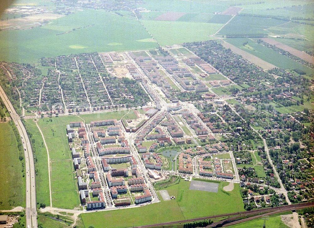 Aerial photograph Berlin - Karow-Nord - Fast fertige Bauabschnitte des Wohnungsgebietes Karow-Nord in Berlin-Karow.