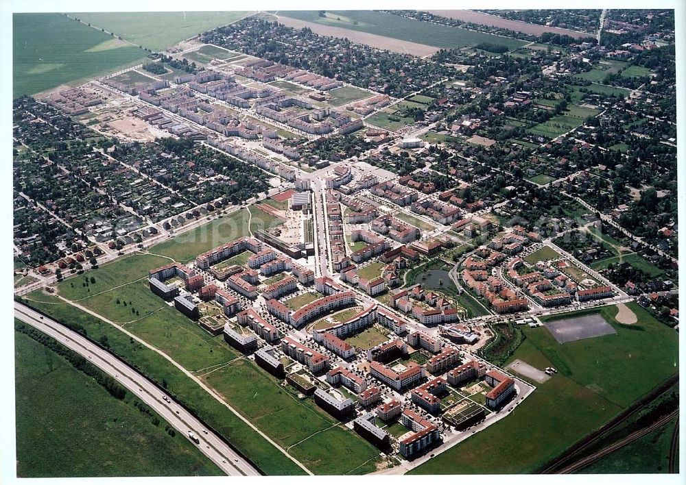 Berlin - Karow-Nord from the bird's eye view: Fast fertige Bauabschnitte des Wohnungsgebietes Karow-Nord in Berlin-Karow.