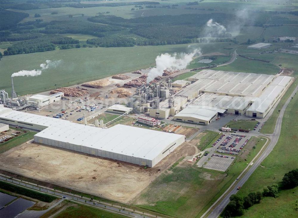 Aerial image Heiligengrabe - Fast fertige Erweiterungsbaustellen am Werksgelände der KRONOTEX GmbH im Gewerbegebiet Heiligengrabe.