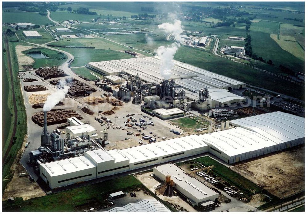 Aerial photograph Heiligengrabe - Fast fertige Erweiterungsbaustellen am Werksgelände der KRONOTEX GmbH im Gewerbegebiet Heiligengrabe.