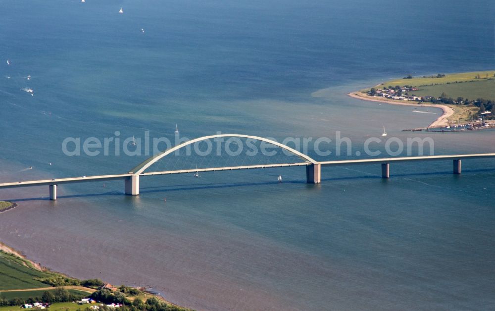 Großenbrode from the bird's eye view: Fehmarn Sund bridge between Fehmarn and the mainland at Grossenbrode in Schleswig-Holstein