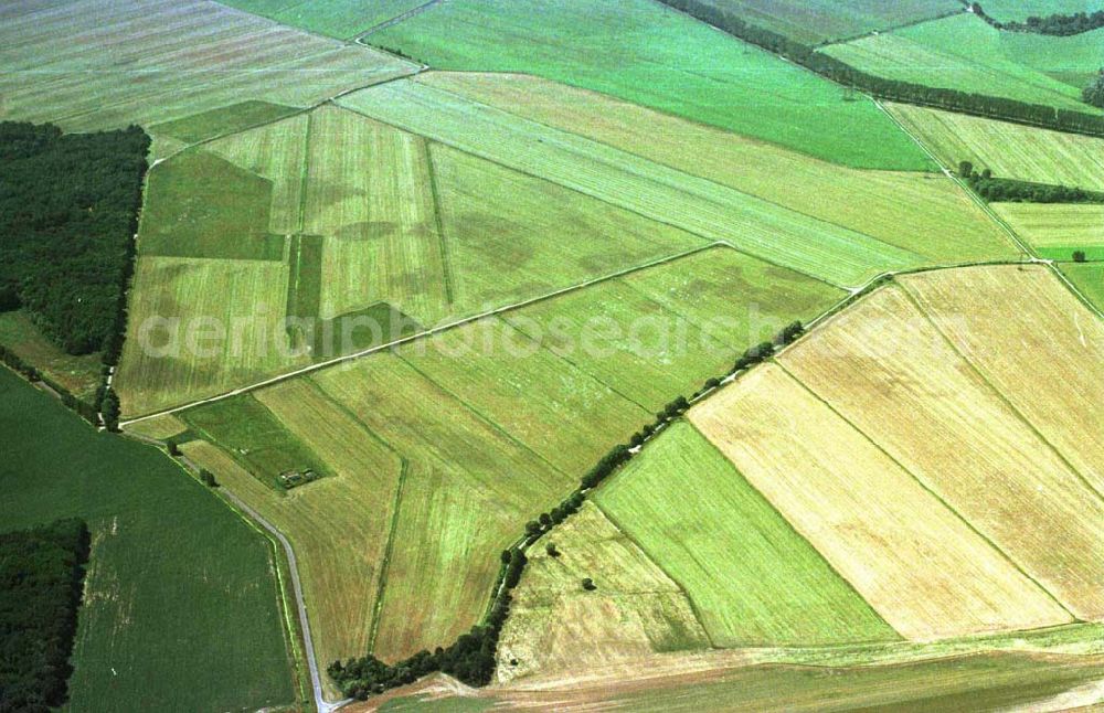 Aerial photograph Mahlow / Brandenburg - Felder bei Mahlow in Brandenburg