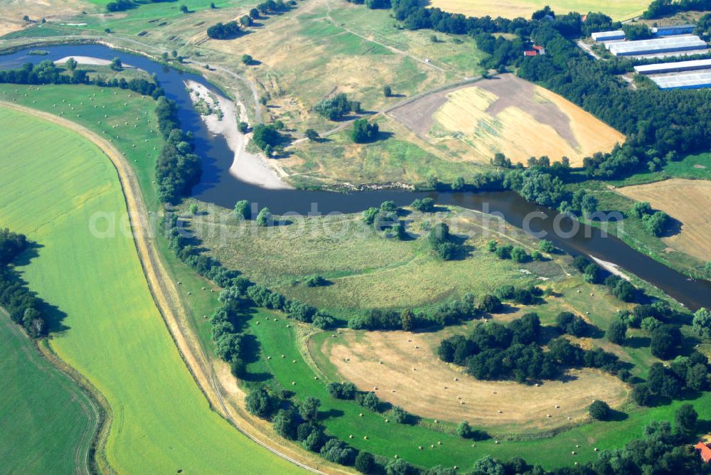 Roitzschjora from above - Landschaft / Feld / Felder / Kornfeld, Wald und Wiesen bei Roitzschjora.