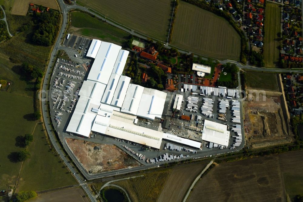 Aerial photograph Bad Laer - Building and production halls on the premises of FELDHAUS KLINKER VERTRIEBS-GMBH on Nordring in Bad Laer in the state Lower Saxony, Germany