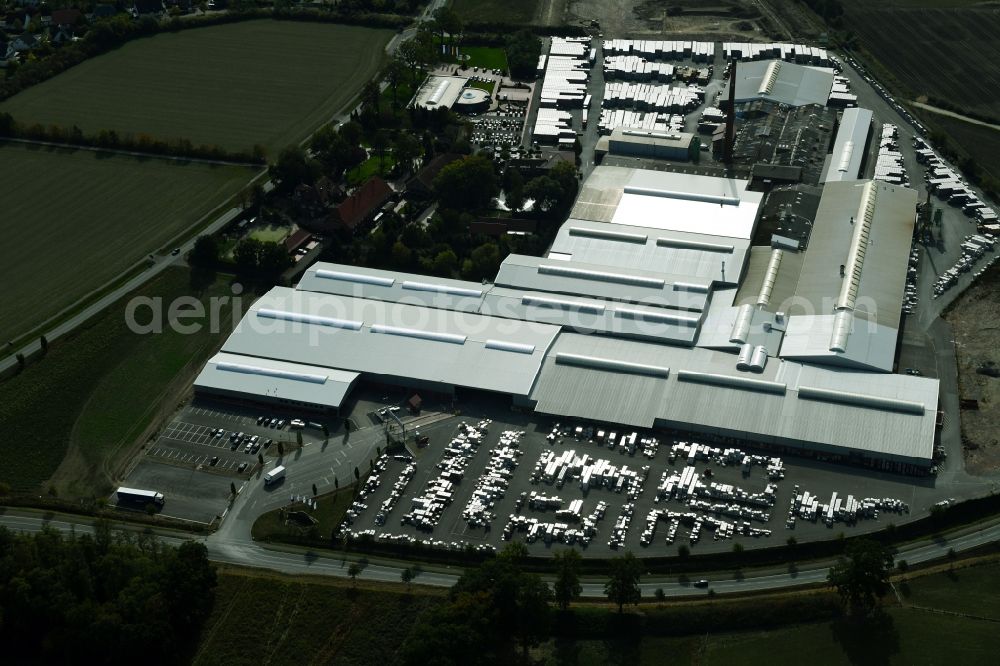 Aerial photograph Bad Laer - Building and production halls on the premises of FELDHAUS KLINKER VERTRIEBS-GMBH on Nordring in Bad Laer in the state Lower Saxony, Germany