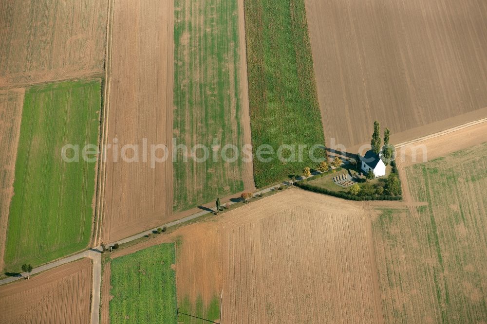 Naunheim from above - Field chapel in Muenstermaifeld Naunheim in Rhineland-Palatinate