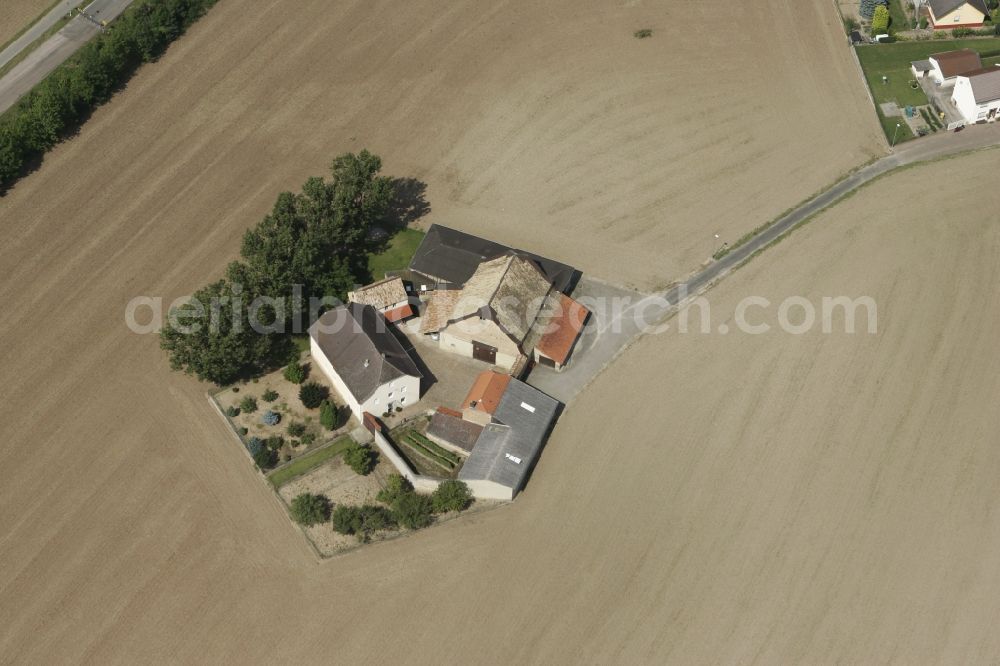 Zotzenheim / VBG Spendlingen-Gen from the bird's eye view: Field landscape with a farmer's homestead in Zotzenheim in Rhineland-Palatinate