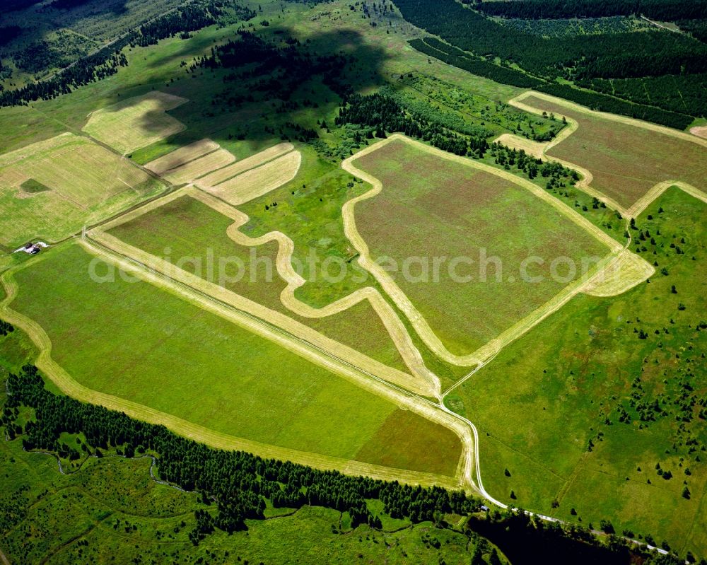 Aerial image Annaberg-Buchholz - View of field structures near Annaberg-Buchholz in the state Saxony