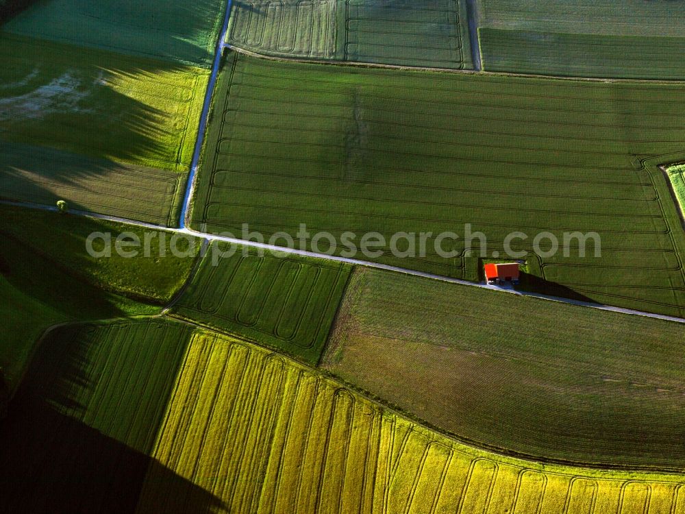 Aerial image Bad Arolsen - View of field structures near Bad Arolsen in the state Hesse