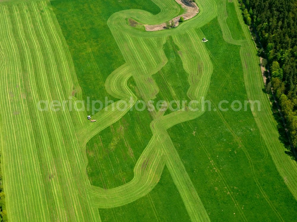 Aerial photograph Bad Salzungen - View of field structures near Bad Salzungen in the state Thuringia