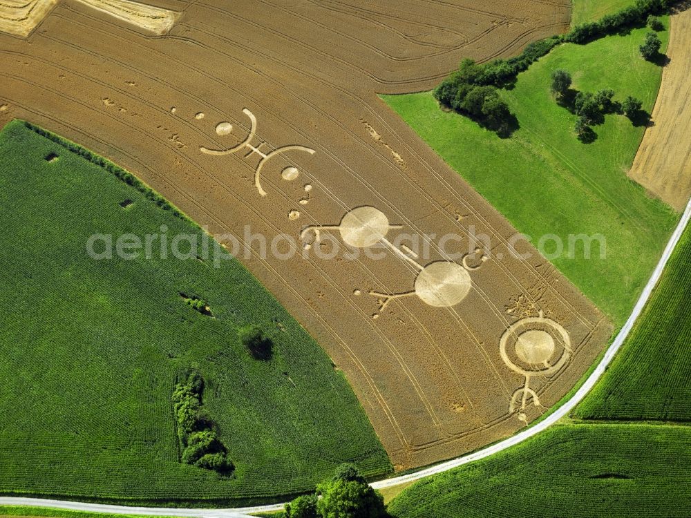 Freudenstadt from the bird's eye view: View of field structures near Freudenstadt in the state Baden-Wuerttemberg