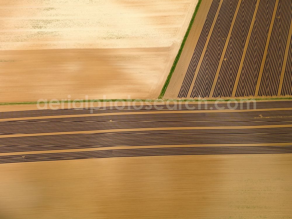 Aerial image Hausen bei Würzburg - View of field structures near hausen in the state Bavaria