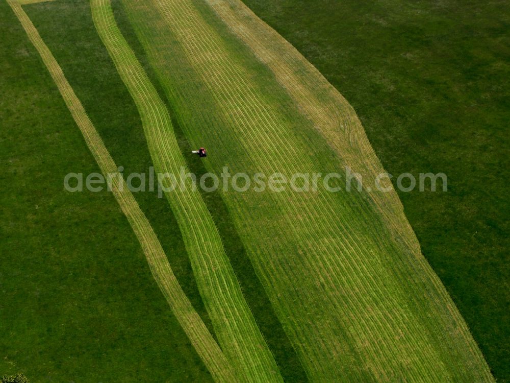 Wernigerode from above - View of field structures near Wernigerode in the state Saxony-Anhalt