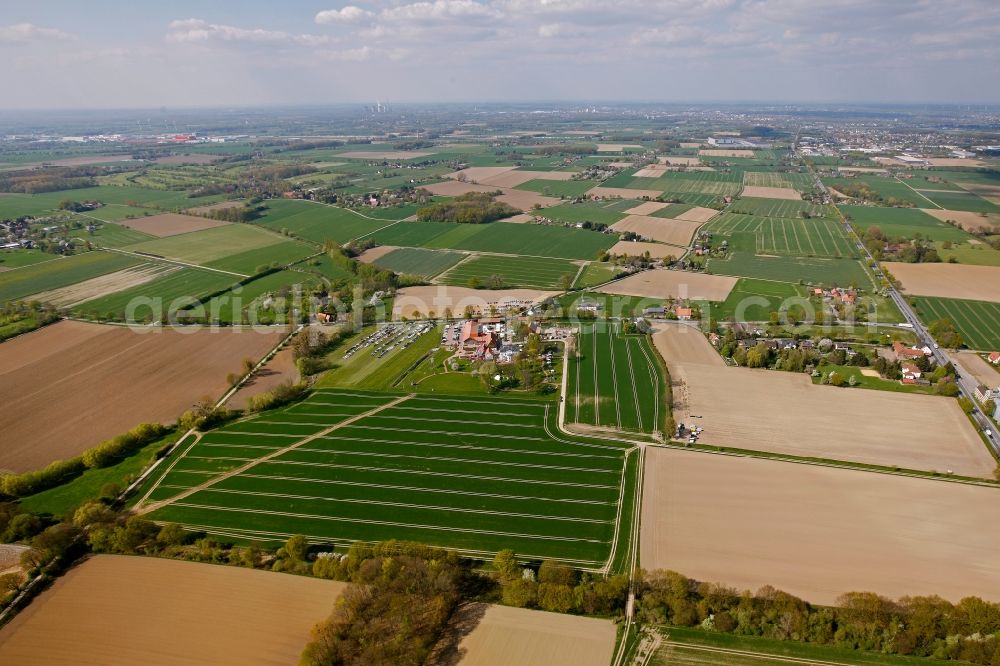 Aerial image Hamm - View of field structures in Hamm in the state of North Rhine-Westphalia