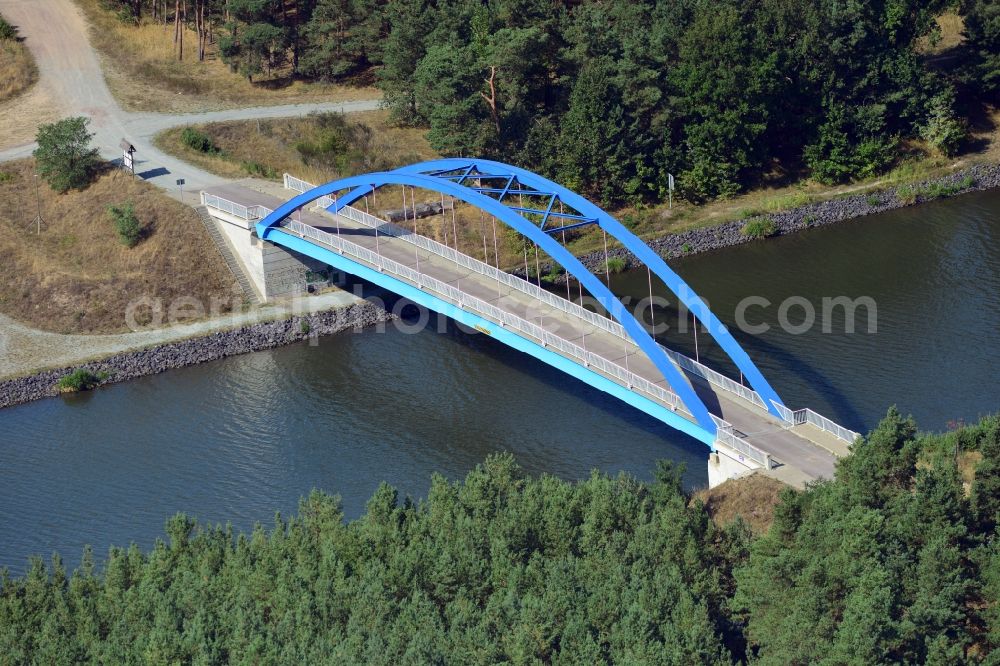 Aerial photograph Detershagen - Schartau Detershagen bridge over the Elbe-Havel-Canel in the state Saxony-Anhalt