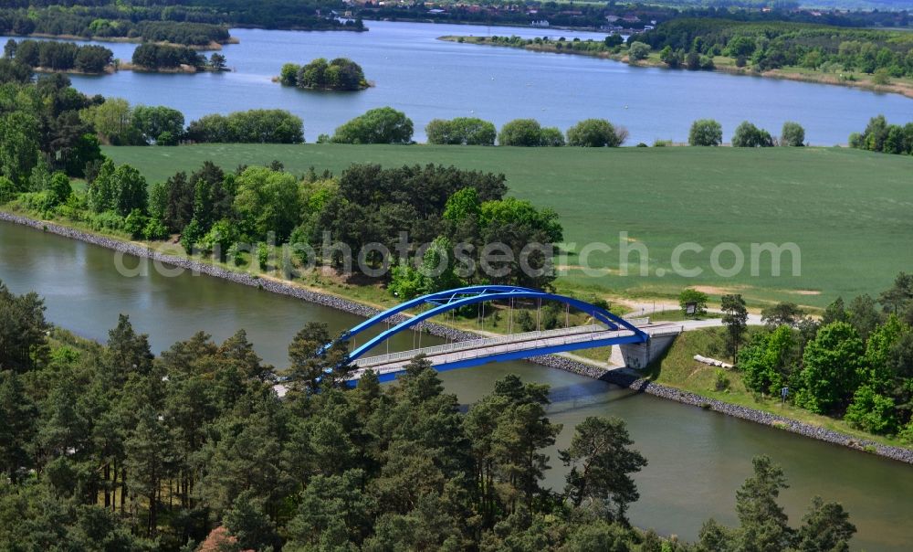 Aerial photograph Detershagen - Schartau Detershagen bridge over the Elbe-Havel-Canel in the state Saxony-Anhalt