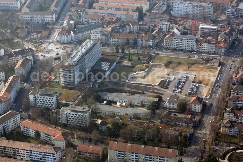 Aerial image Basel - On the grounds of the Felix Platter Hospital in Basel, Switzerland, the geriatric competence center, a new building for geriatric medicine is under construction