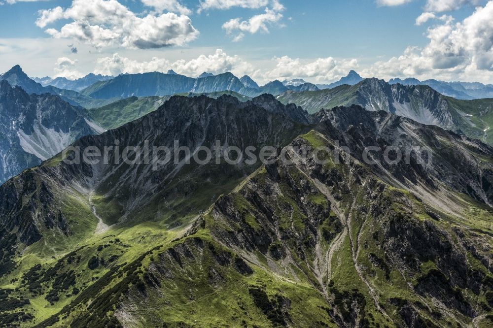 Tarrenz from the bird's eye view: Rock and mountain landscape the Alps in Tarrenz in Tirol, Austria