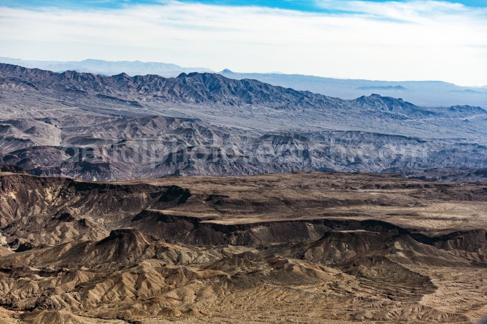 Boulder City from above - Rock and mountain landscape in Boulder City in Nevada, United States of America