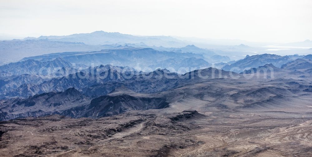 Aerial image Boulder City - Rock and mountain landscape in Boulder City in Nevada, United States of America