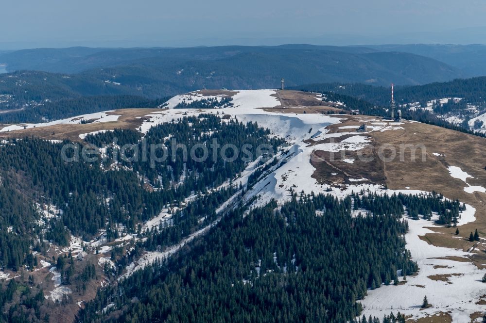 Aerial photograph Feldberg (Schwarzwald) - Rock and mountain landscape of Feldbergregion in Feldberg (Schwarzwald) in the state Baden-Wuerttemberg, Germany