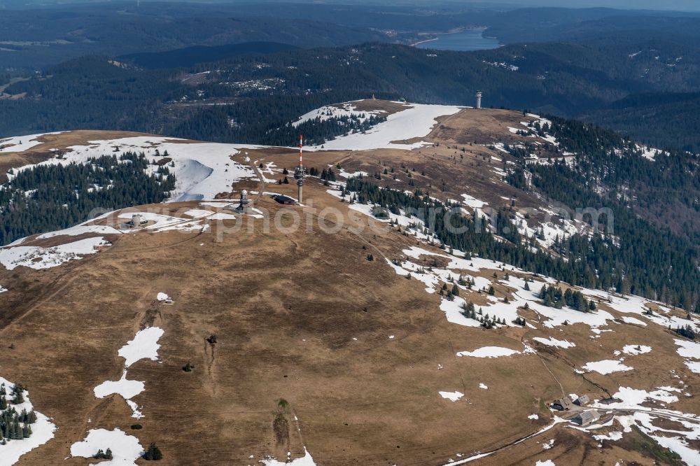 Feldberg (Schwarzwald) from above - Rock and mountain landscape of Feldbergregion in Feldberg (Schwarzwald) in the state Baden-Wuerttemberg, Germany