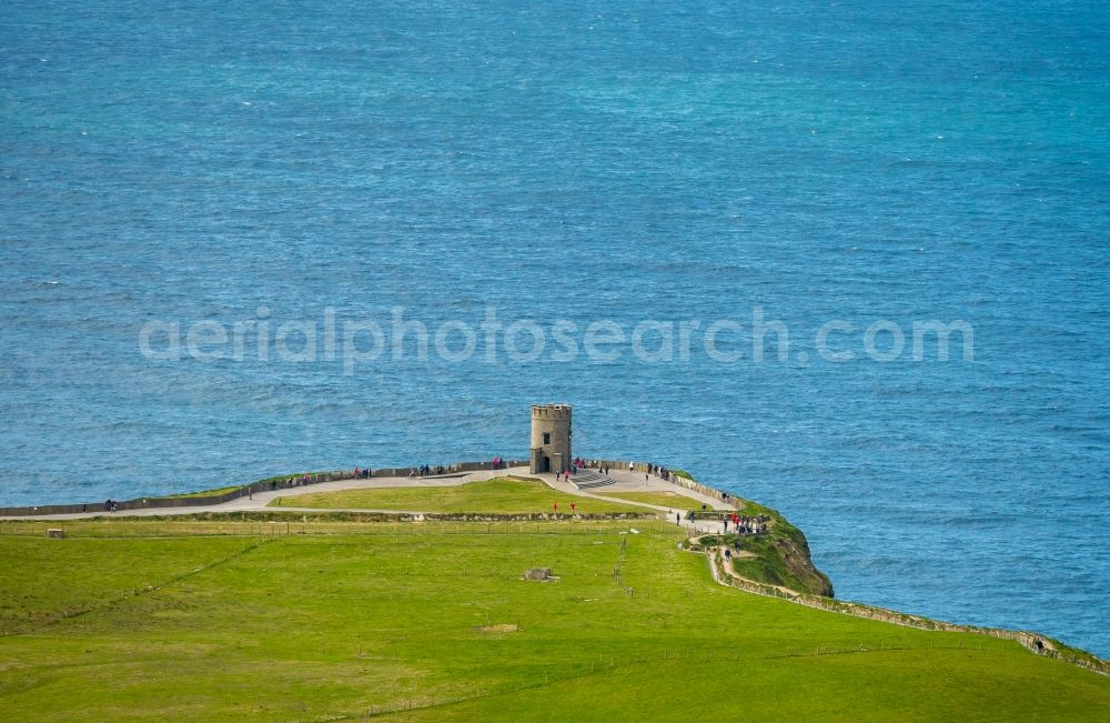 Moher from above - Rock Coastline on the cliffs Klippen von Moher in Moher in Clare, Ireland