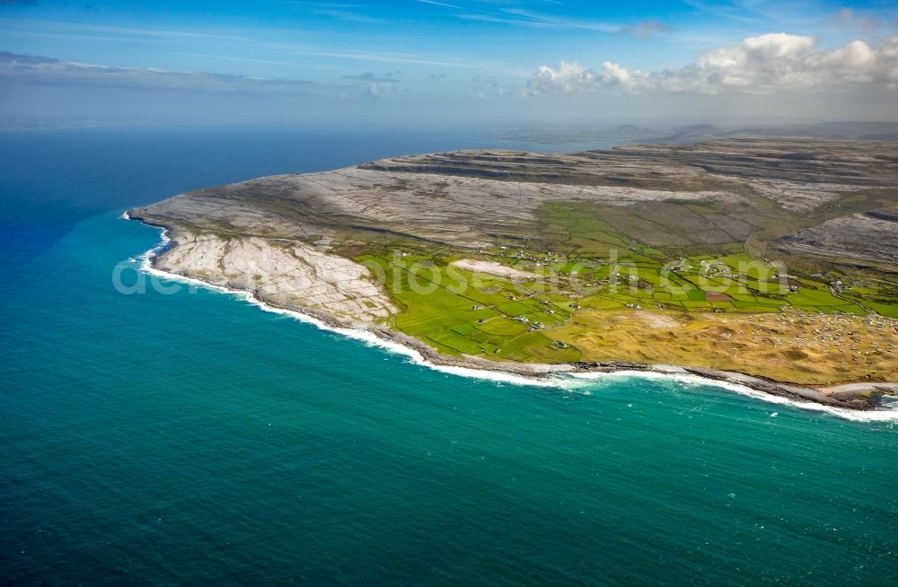 Murroogh from above - Rock Coastline on the cliffs North Atlantic Ocean in Murroogh in Clare, Ireland