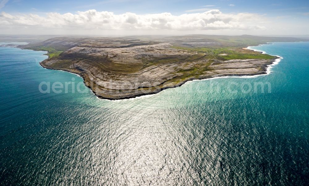 Murroogh from above - Rock Coastline on the cliffs North Atlantic Ocean in Murroogh in Clare, Ireland