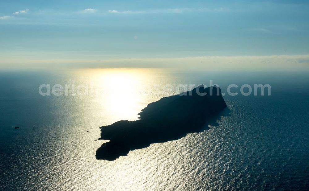 Andratx from above - Plateau in the water Sa Dragonera in Andratx in Balearic Islands, Spain