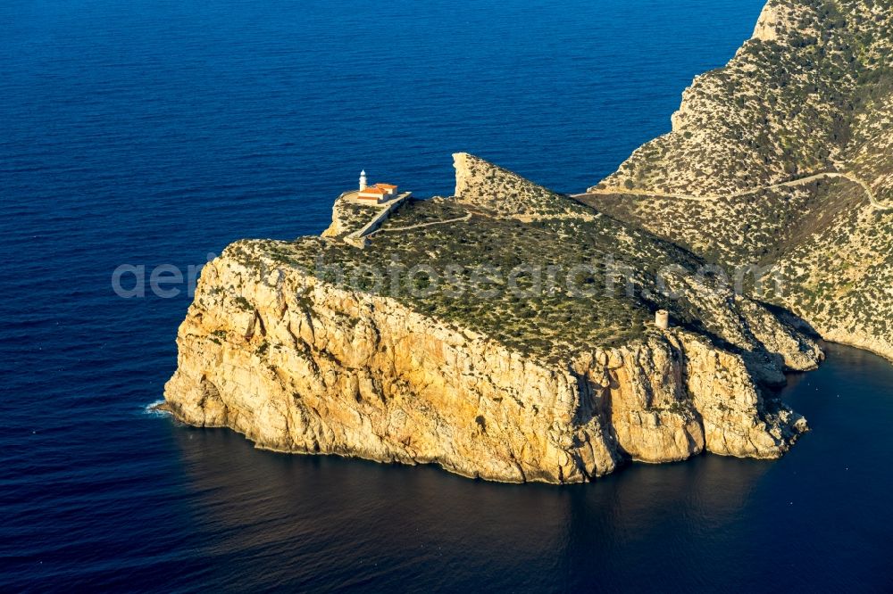 Andratx from above - Plateau in the water Sa Dragonera in Andratx in Balearic Islands, Spain