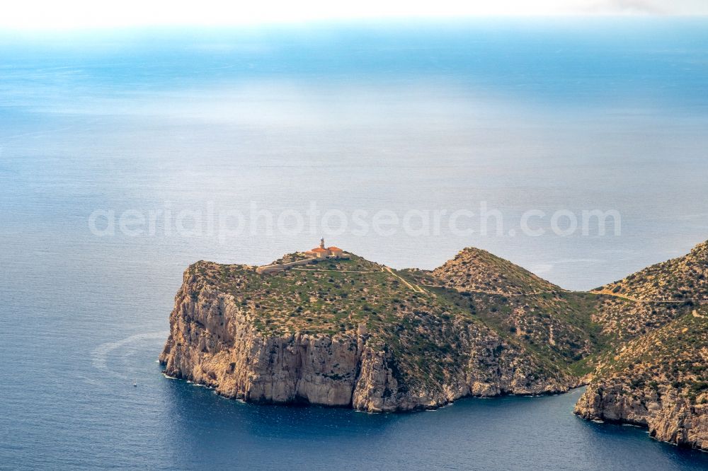 Aerial photograph Andratx - Plateau in the water Sa Dragonera in Andratx in Balearic Islands, Spain