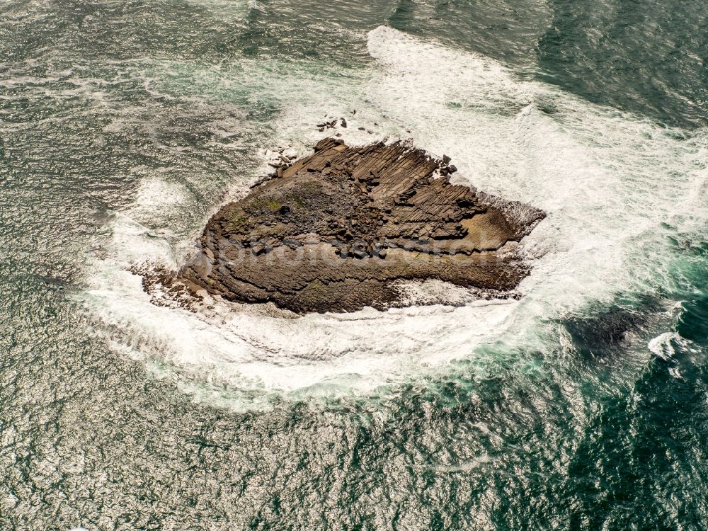 Doolin from the bird's eye view: Plateau in the water North Atlantic Ocean in Doolin in Clare, Ireland