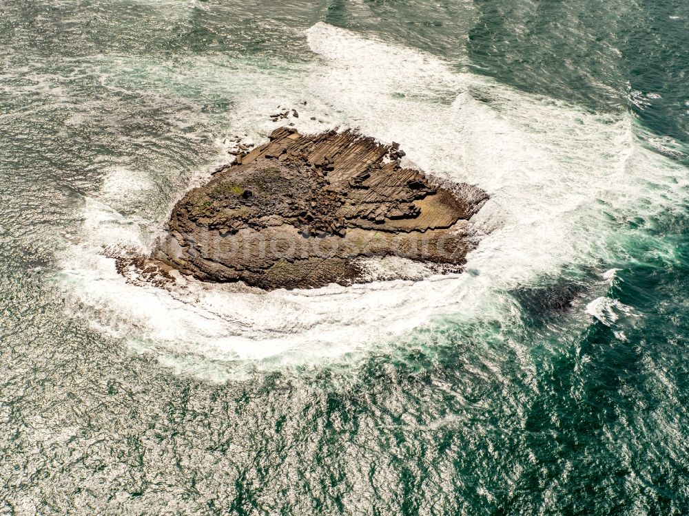 Aerial image Doolin - Plateau in the water North Atlantic Ocean in Doolin in Clare, Ireland