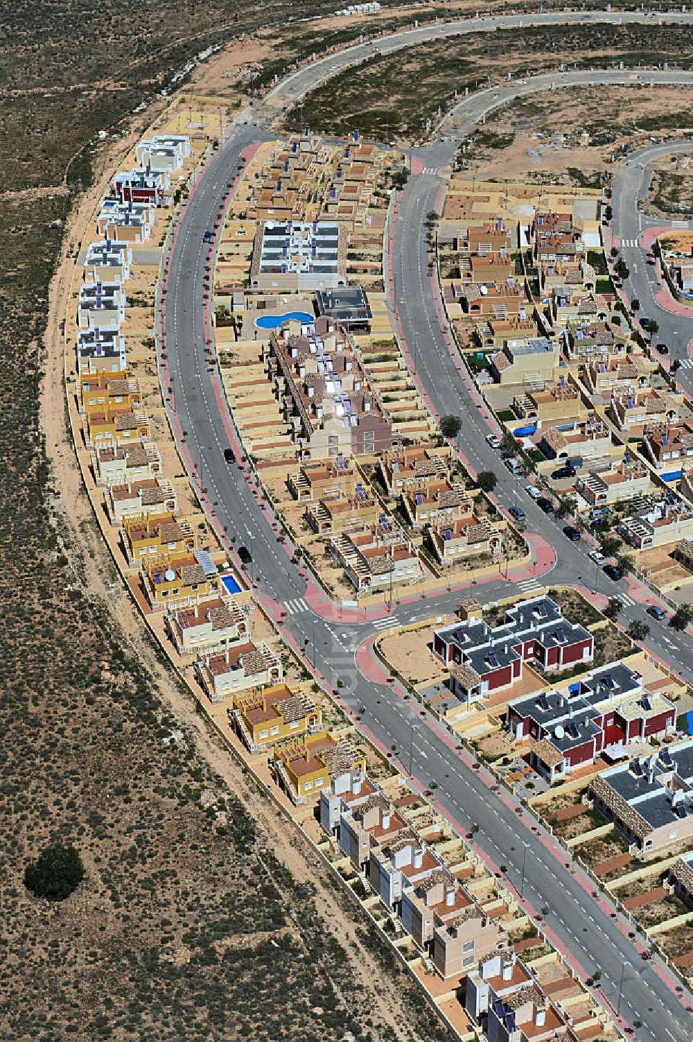 Casa Pelada from the bird's eye view: Holiday homes in Casa Pelada vacancy in the region of Murcia in Spain