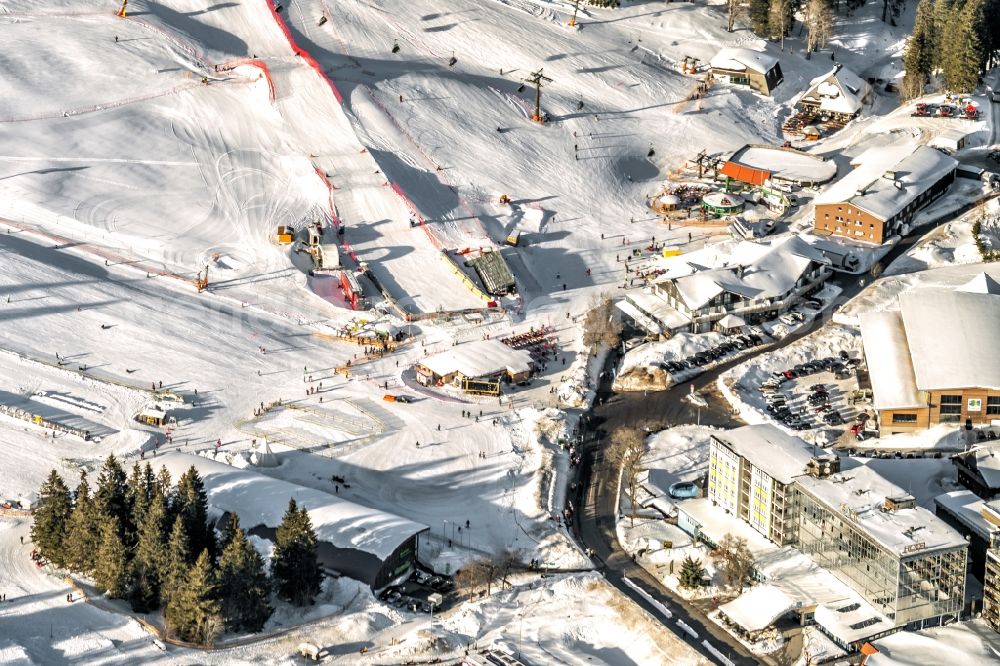 Aerial image Feldberg (Schwarzwald) - Training and competitive sports center of the ski jump Ferien Ski Gebiet in Feldberg (Schwarzwald) in the state Baden-Wurttemberg, Germany