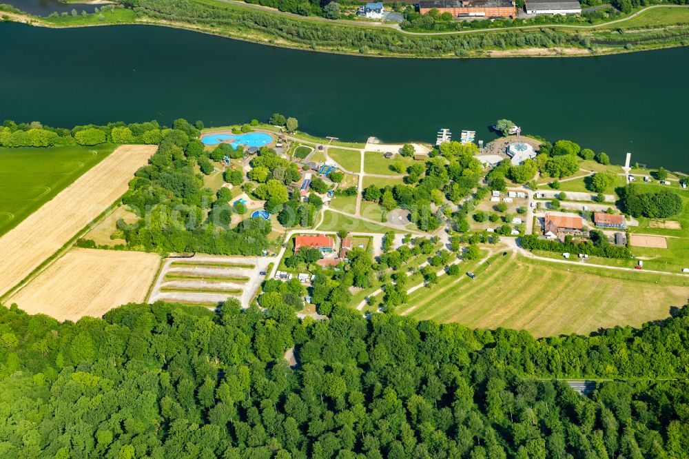 Schieder-Schwalenberg from above - Holiday house plant of the park Erholungszentrum Schiederm Gmbh on street Kronenbruch in Schieder-Schwalenberg in the state North Rhine-Westphalia, Germany