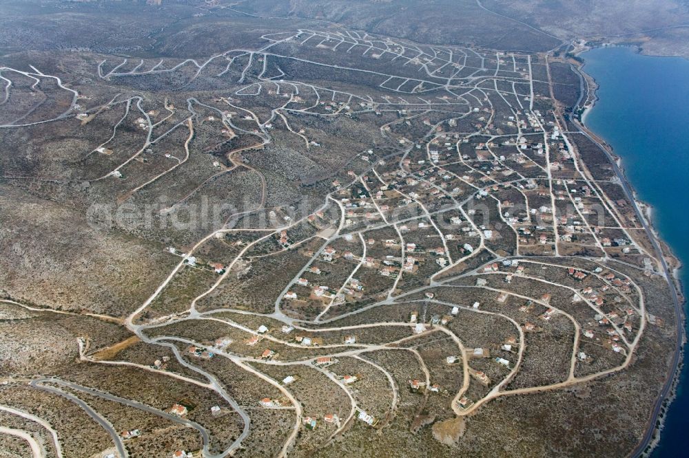 Poto Lafia from the bird's eye view: Resort in Porto Lafia near the national park on the island of Evia in Greece