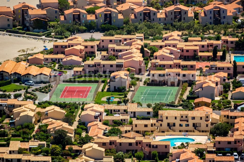 Leucate from the bird's eye view: View of holiday homes in Leucate in France