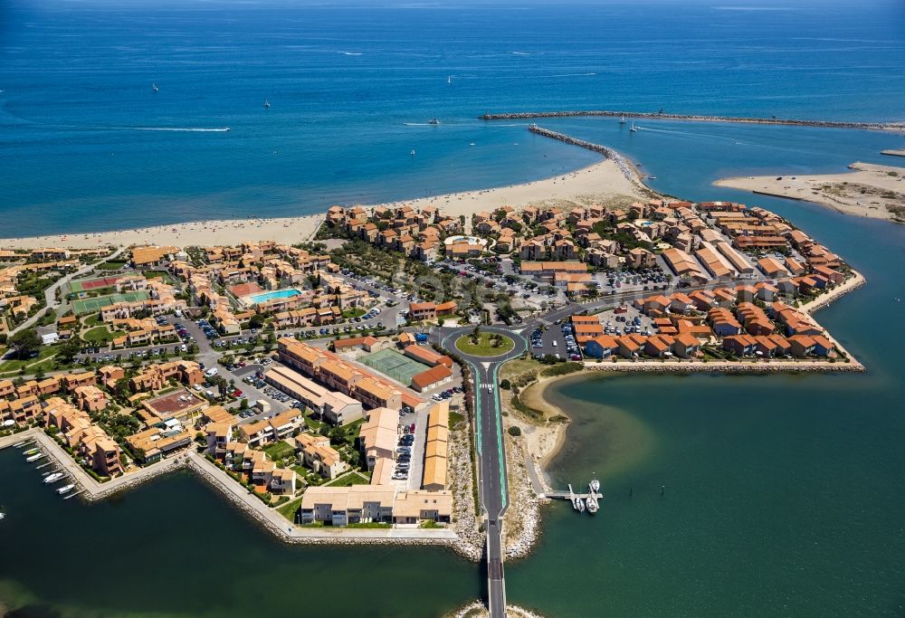 Aerial image Leucate - View of holiday homes in Leucate in France