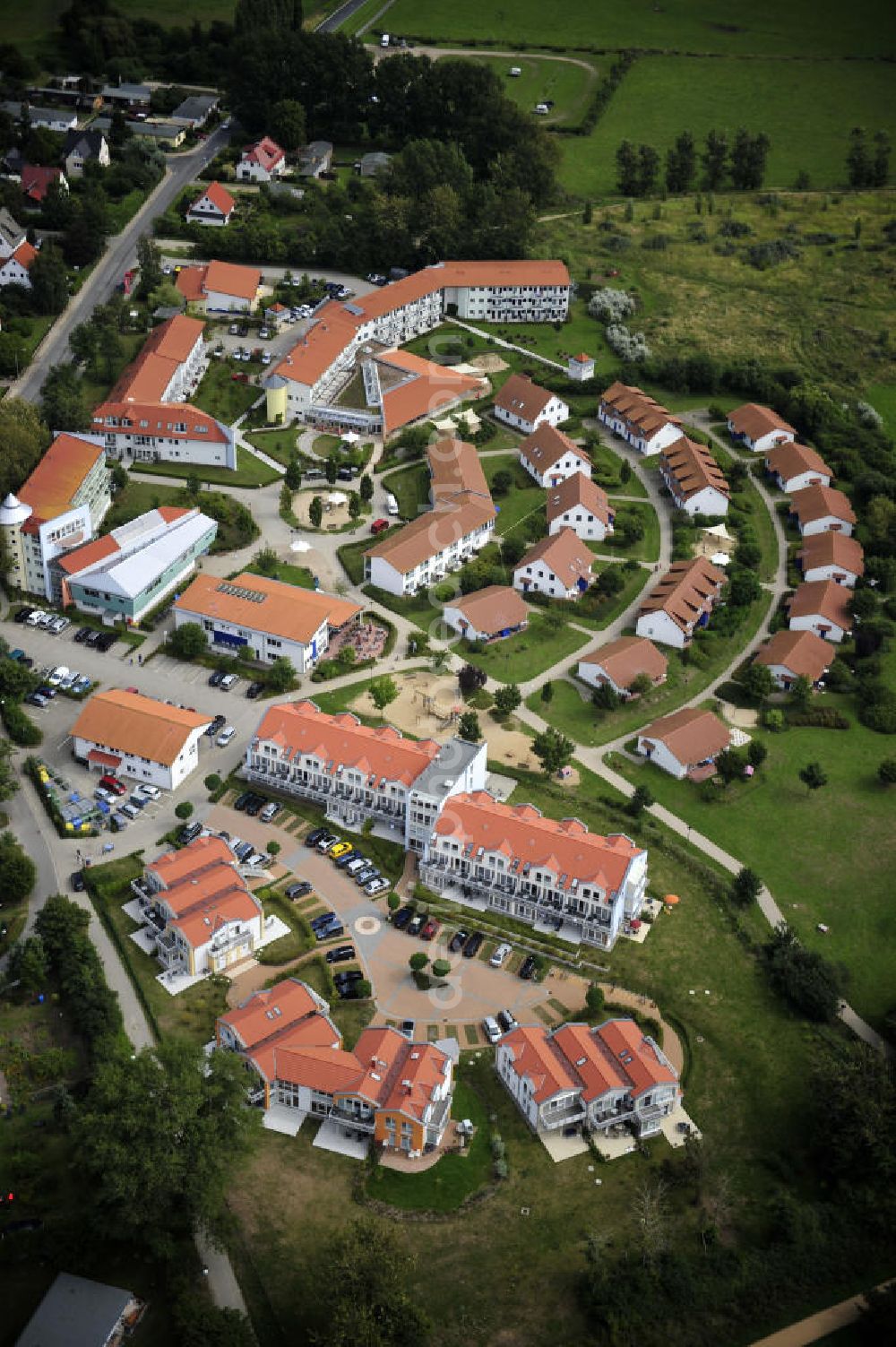 Aerial image Rerik - Rerik / Mecklenburg Vorpommern Blick auf das Feriendorf der AWO SANO gGmbH am Haffwinkel 18 in 18230 Ostseebad Rerik. View of the Village of AWO SANO gGmbH on Haffwinkel in Rerik.