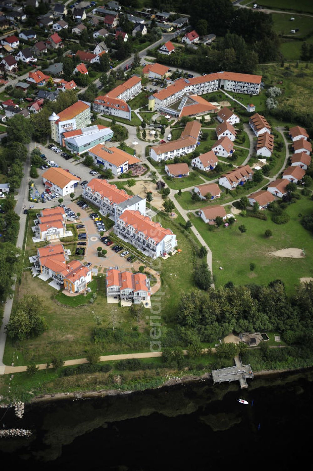 Rerik from above - Rerik / Mecklenburg Vorpommern Blick auf das Feriendorf der AWO SANO gGmbH am Haffwinkel 18 in 18230 Ostseebad Rerik. View of the Village of AWO SANO gGmbH on Haffwinkel in Rerik.