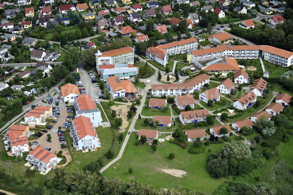 Rerik from above - Rerik / Mecklenburg Vorpommern Blick auf das Feriendorf der AWO SANO gGmbH am Haffwinkel 18 in 18230 Ostseebad Rerik. View of the Village of AWO SANO gGmbH on Haffwinkel in Rerik.