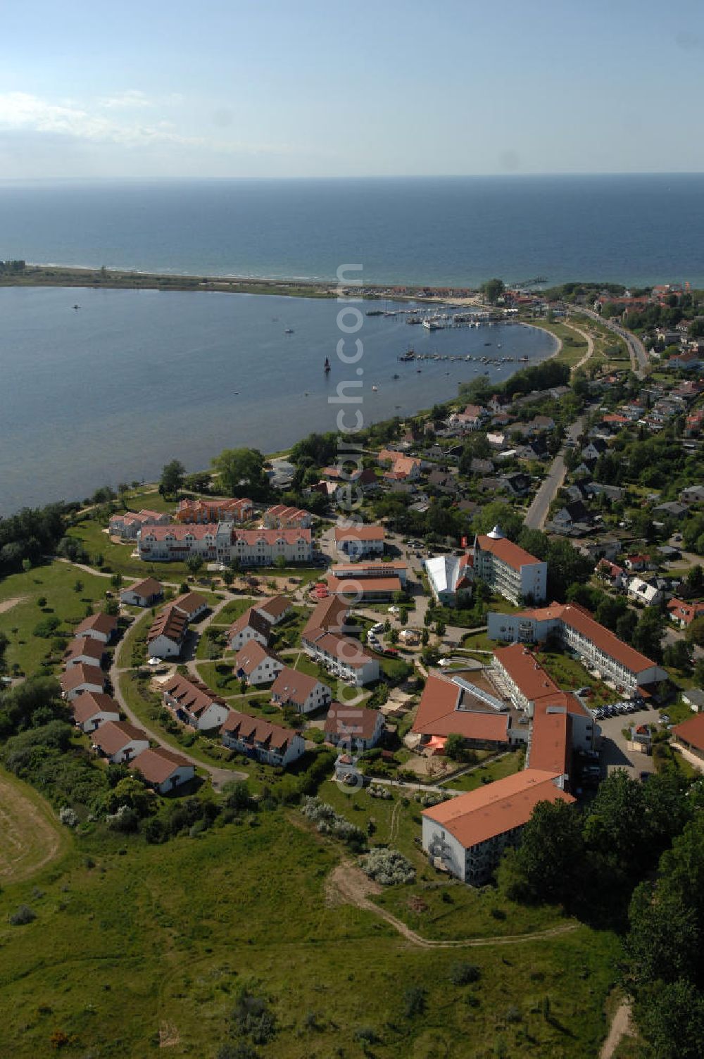 23.05.2009 from the bird's eye view: Rerik / Mecklenburg Vorpommern 10.05.2008 Blick auf das Feriendorf der AWO SANO gGmbH am Haffwinkel 18 in 18230 Ostseebad Rerik .