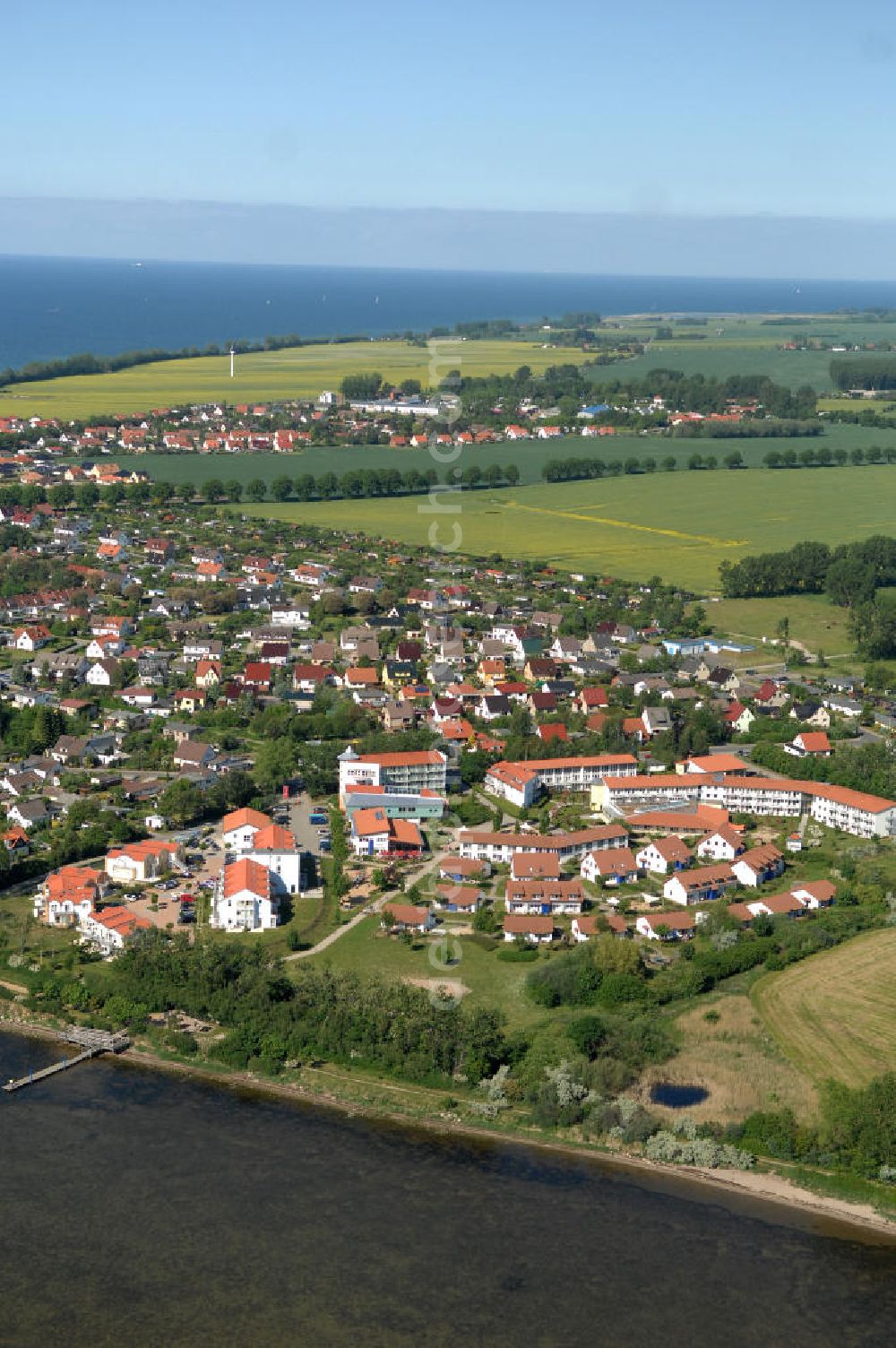 23.05.2009 from the bird's eye view: Rerik / Mecklenburg Vorpommern 10.05.2008 Blick auf das Feriendorf der AWO SANO gGmbH am Haffwinkel 18 in 18230 Ostseebad Rerik .