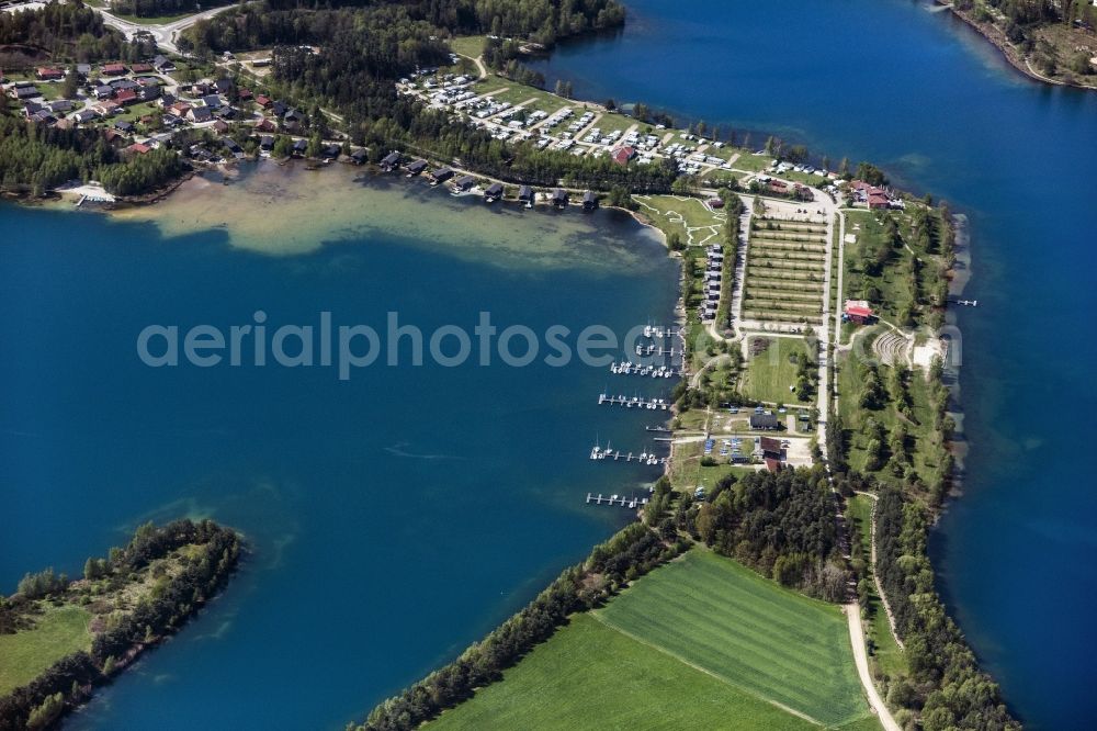 Wackersdorf from above - Holiday house plant of the park on Brueckelsee in Wackersdorf in the state Bavaria, Germany