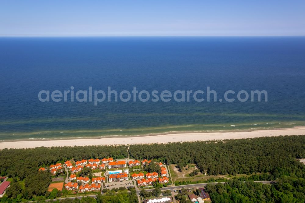 Aerial photograph Rogowo - Holiday house plant of the park der Burco Development Polska Sp. z o.o. in Rogowo in West Pomerania, Poland